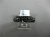 ESTATE 1.55CT BLACK DIAMOND 14KT WHITE GOLD 3 ROW SEMI ETERNITY ANNIVERSARY RING