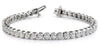 ESTATE 4.0CT DIAMOND 14K WHITE GOLD CLASSIC ROUND BEZEL ETERNITY TENNIS BRACELET