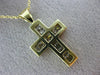 ESTATE .50CT ROUND DIAMOND 14KT YELLOW GOLD 3D ETOILE CHANNEL CROSS PENDANT #808