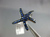 ESTATE WIDE .63CT AAA SAPPHIRE 18KT WHITE GOLD 3D CLASSIC STAR FISH FUN RING