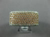 ESTATE LARGE 2.52CT DIAMOND 14KT WHITE & ROSE GOLD 3D FILIGREE ANNIVERSARY RING