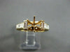ESTATE 1.26CT BAGUETTE & PRINCESS DIAMOND 14K Y SEMI MOUNT ENGAGEMENT RING #1544