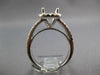 LARGE .75CT DIAMOND 18K WHITE GOLD ROUND HALO 4 PRONG SEMI MOUNT ENGAGEMENT RING