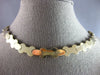 ESTATE 14KT WHITE AND YELLOW GOLD 10MM ITALIAN XO FLAT 17 INCH NECKLACE #27460