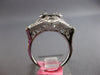 LARGE 1.93CT DIAMOND 18KT WHITE GOLD 3D ROUND & BAGUETTE SQUARE ENGAGEMENT RING