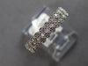 .07CT DIAMOND 14KT WHITE GOLD 3D 2 ROW FILIGREE SEMI ETERNITY ANNIVERSARY RING