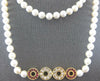 ESTATE LARGE 9.8CT DIAMOND & AAA RUBY & SOUTH SEA PEARL 14K YELLOW GOLD NECKLACE