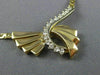 ANTIQUE .55CT DIAMOND 14KT WHITE & YELLOW GOLD 3D BOW FLAT SWIRL NECKLACE 1#7227