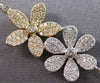 ESTATE .89CT DIAMOND 14KT 2 TONE GOLD 3D MULTI FLOWER BY THE YARD LOVE BRACELET