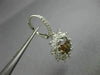 ESTATE LARGE GIA 5.39CT WHITE & CHOCOLATE FANCY DIAMOND 18KT WHITE GOLD EARRINGS