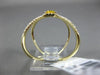 ESTATE LARGE .81CT DIAMOND & AAA YELLOW SAPPHIRE 14KT YELLOW GOLD HALO FUN RING
