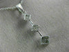 ESTATE .75CT DIAMOND 14KT WHITE GOLD CLASSIC PAST PRESENT FUTURE PENDANT #19063