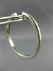 ESTATE .50CT ROUND CUT DIAMOND 14KT WHITE GOLD 3D CLASSIC HOOP EARRINGS #1439