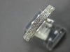WIDE .30CT DIAMOND 14KT WHITE GOLD 2 ROW FILIGREE SEMI ETERNITY ANNIVERSARY RING