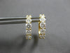 ESTATE 1.37CT DIAMOND 18KT YELLOW GOLD 3D CLASSIC 5 STONE HUGGIE FUN EARRINGS