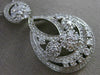 ANTIQUE LARGE 2.60CT DIAMOND 14K WHITE GOLD MILGRAIN FLOWER CLUSTER PENDANT 2075