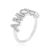 ESTATE .31CT DIAMOND 14KT WHITE GOLD 3D AMORE LOVE FUN RING