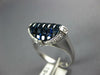 3.95CT DIAMOND & AAA SAPPHIRE 18KT WHITE GOLD 3D PRINCESS & ROUND OVAL FUN RING