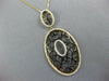 LARGE .60CT DIAMOND & BLACK ENAMEL 14KT YELLOW GOLD DOUBLE OVAL FILIGREE PENDANT