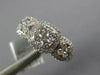 .63CT DIAMOND 18K WHITE GOLD CLUSTER SQUARE PAST PRESENT FUTURE ANNIVERSARY RING