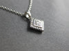 ESTATE .09CT DIAMOND 14KT WHITE GOLD CLASSIC SQUARE GEOMETRICAL FLOATING PENDANT