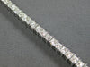 WIDE 6.57CT DIAMOND 14KT WHITE GOLD 3D PRINCESS PRONG INVISIBLE TENNIS BRACELET