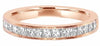 .65CT DIAMOND 18KT ROSE GOLD PRINCESS CHANEL FILIGREE WEDDING ANNIVERSARY RING