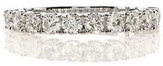 .89CT DIAMOND 18K WHITE GOLD ROUND LUCIDA SEMI ETERNITY WEDDING ANNIVERSARY RING