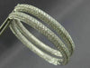 ESTATE EXTRA LARGE 7.64CT DIAMOND 18KT WHITE GOLD 3D OVAL HOOP HANGING EARRINGS