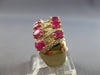 LARGE 3.62CT DIAMOND & AAA RUBY 14KT YELLOW GOLD CRISS CROSS INFINITY LOVE RING