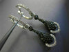1.36CT WHITE & BLACK DIAMOND 14KT WHITE & BLACK GOLD 3D HEART TEAR DROP EARRINGS