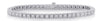 ESTATE 1.50CT DIAMOND 14K WHITE GOLD CLASSIC ROUND SQUARE DESIGN TENNIS BRACELET