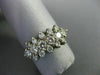 ANTIQUE 1CT DIAMOND 14KT WHITE GOLD 3D FLORAL MULTI ROW WEDDING ANNIVERSARY RING