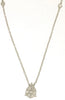 .33CT DIAMOND 14KT WHITE GOLD 3D ROUND PAVE TEAR DROP BY THE YARD LOVE NECKLACE