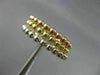 ESTATE WIDE 14KT WHITE YELLOW & ROSE GOLD 3D BEADED ETERNITY STACKABLE FUN RING