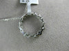 ESTATE .87CT DIAMOND 18KT WHITE GOLD 3D CIRCLE OF LIFE JOURNEY FLOATING PENDANT