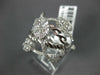 EXTRA LARGE 1.80CT DIAMOND 18KT WHITE GOLD 3D CLUSTER OVAL CRISS CROSS FUN RING