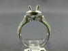 WIDE .88CT DIAMOND 14KT WHITE GOLD ROUND HALO SEMI MOUNT ENGAGEMENT RING #21810