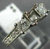 ESTATE .51CT DIAMOND 14KT WHITE GOLD 3D LUCIDA SEMI MOUNT ENGAGEMENT RING #23798