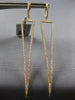 ESTATE LARGE 1.02CT DIAMOND 18KT ROSE GOLD ELONGATED TRIANGULAR HANGING EARRINGS