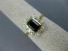 ESTATE 1.60CT DIAMOND & EMERALD CUT SAPPHIRE 18K YELLOW GOLD ENGAGEMENT RING 126