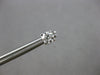 ESTATE .50CT DIAMOND 14KT WHITE GOLD 3D ROUND 4 PRONG SCREWBACK STUD EARRINGS