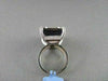 ANTIQUE WIDE 17.52CTW AAA AMETHYST EMERALD CUT & DIAMOND 18KT WHITE GOLD RING
