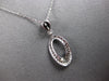ESTATE .28CT DIAMOND 14KT WHITE GOLD 3D CLASSIC OPEN OVAL FUN FLOATING PENDANT
