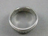 ESTATE WIDE 1.11CTW DIAMOND 14K WHITE GOLD MENS WEDDING RING 7MM SIZE 10.0 16847