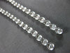 ESTATE LONG .81CT DIAMOND 14K WHITE GOLD 3D CLASSIC BEZEL ROUND HANGING EARRINGS