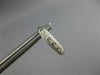 ESTATE .15CT DIAMOND 14KT WHITE GOLD 3D CLASSIC PAVE HUGGIE HANGING EARRINGS