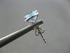 2.25CT DIAMOND & AAA BLUE TOPAZ 14KT WHITE GOLD ROUND CLASSIC HALO STUD EARRINGS