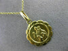 ESTATE 14K YELLOW GOLD HANDCRAFTED POPE RELIGIOUS FLOATING PENDANT & CHAIN 24991