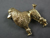 ANTIQUE LARGE .02CT OLD MINE DIAMOND 14K YELLOW GOLD POODLE DOG BROOCH PIN 27039